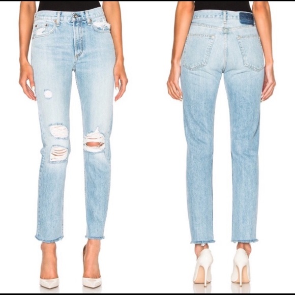 NWT Rag & Bone Marilyn Frayed hem Union Pool Jeans - Picture 2 of 8